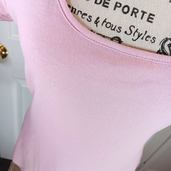 NWT Tattoo Cotton T-Shirt Tee Top Shirt Scoop Neck Pink Women's Size M - Picture 7 of 14